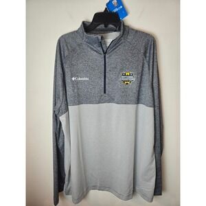 Columbia Michigan Wolverines 2023 National Champions Quarter Zip Grey Mens 2XL